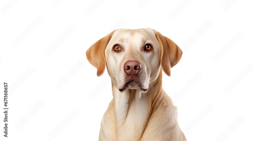 Labrador retriever dog isolated from background Labrador retriever dog isolated from background