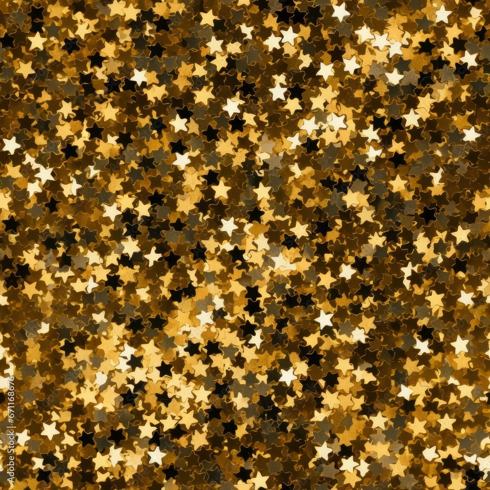 A seamless pattern of star shaped confetti glitter A seamless pattern of star shaped confetti glitter