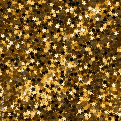 A seamless pattern of star shaped confetti glitter