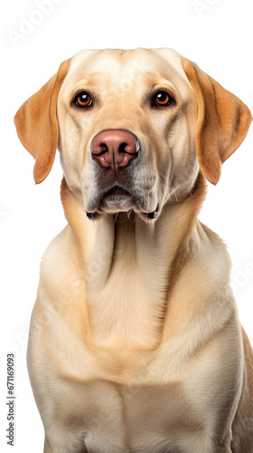 Labrador retriever dog isolated from background