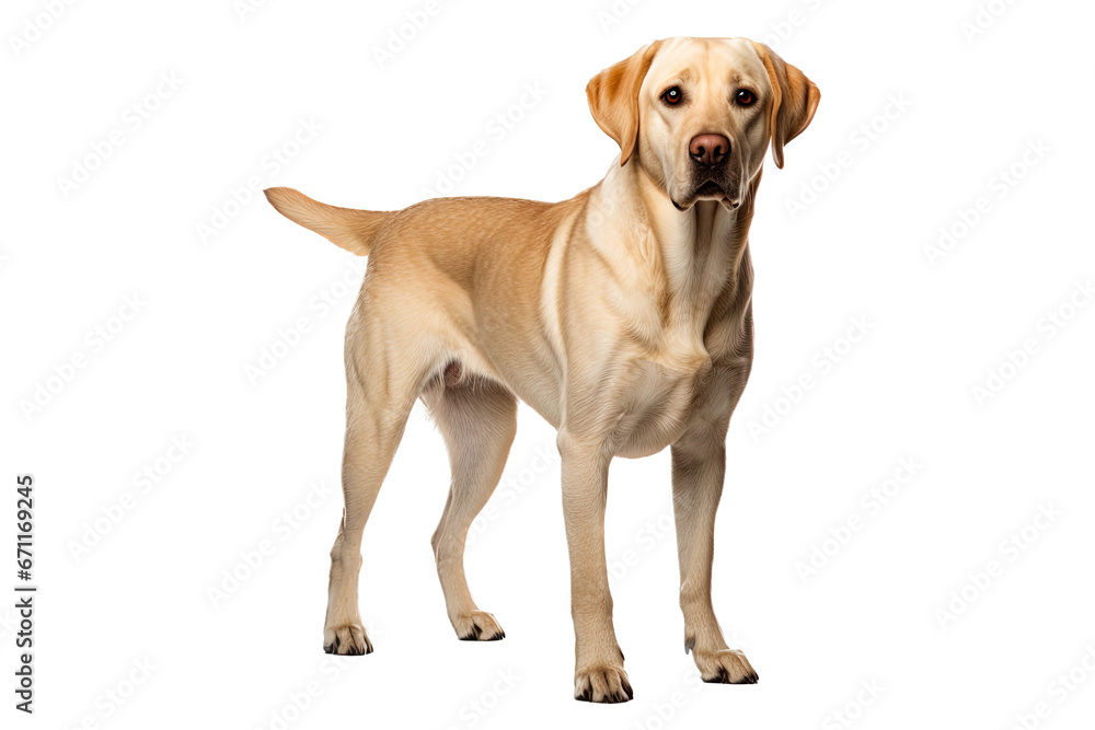 Labrador retriever dog isolated from background Labrador retriever dog isolated from background