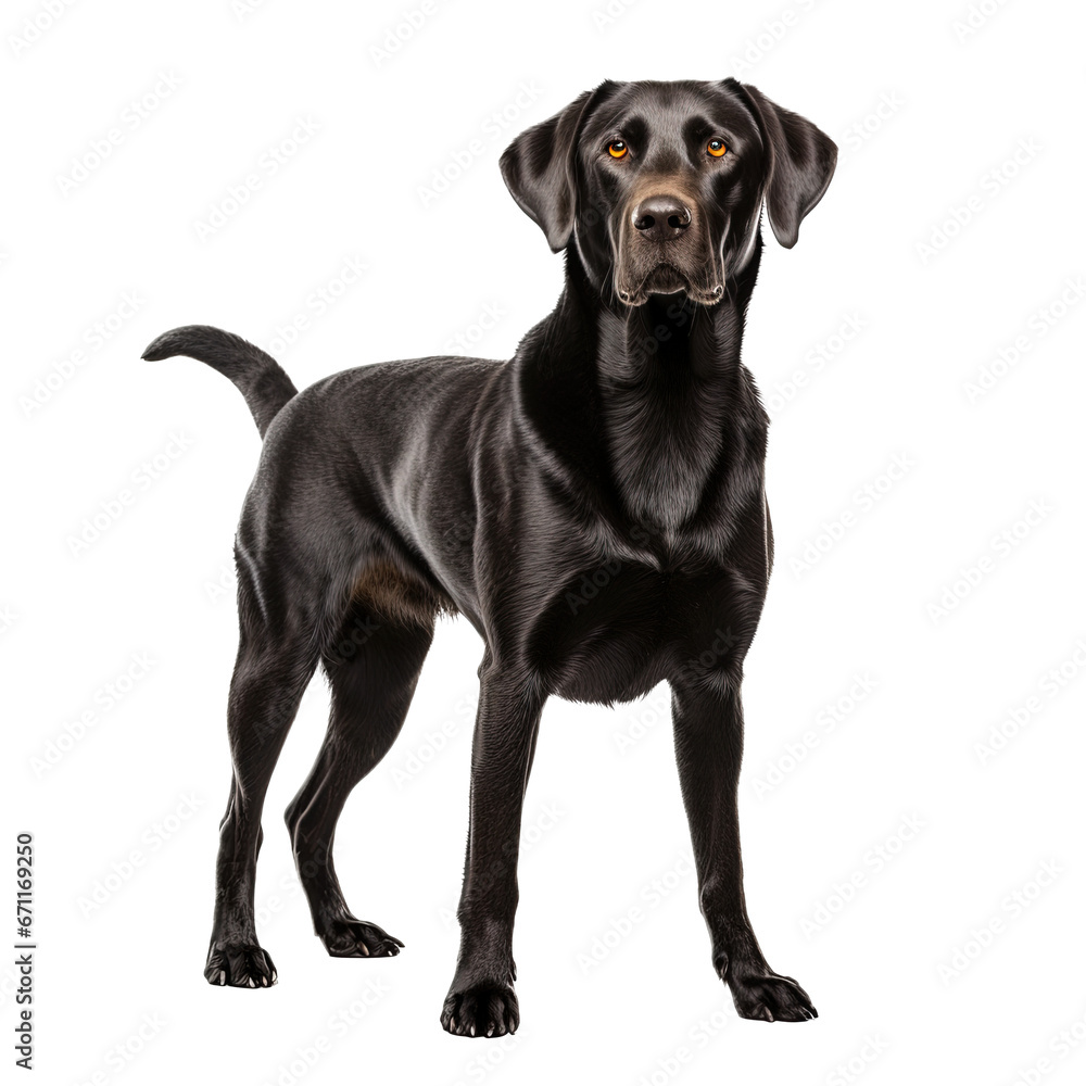 Labrador retriever dog isolated from background Labrador retriever dog isolated from background