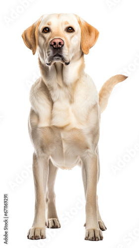 Labrador retriever dog isolated from background