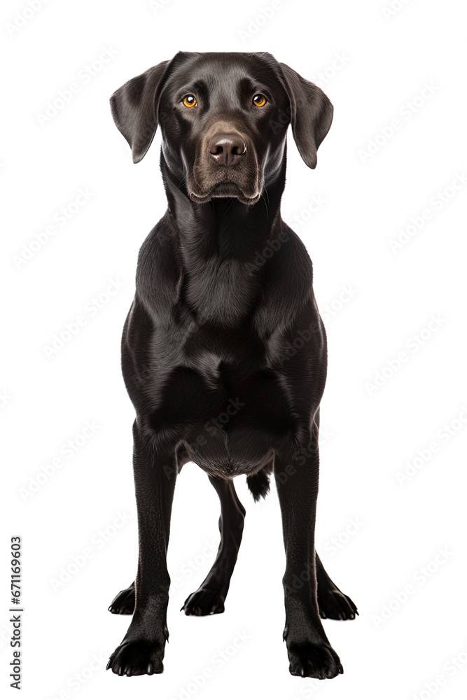 Labrador retriever dog isolated from background Labrador retriever dog isolated from background