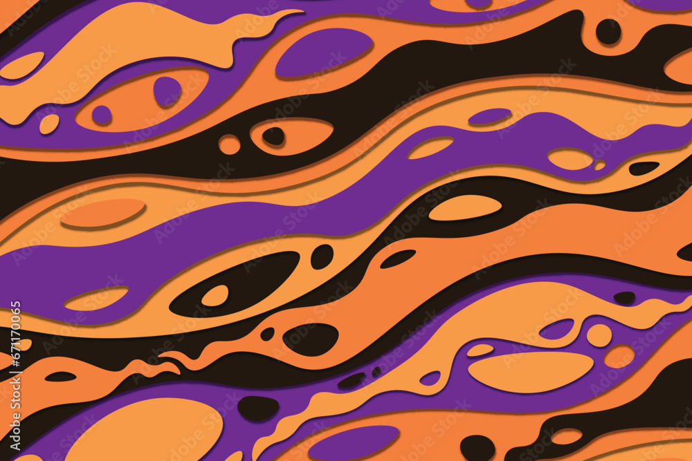 Fototapeta premium 3D abstract psychedelic groovy background.