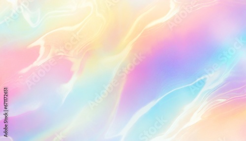 Holographic Pastel color background. Rainbow marble gradient. Iridescent foil effect texture. Dreamy background.