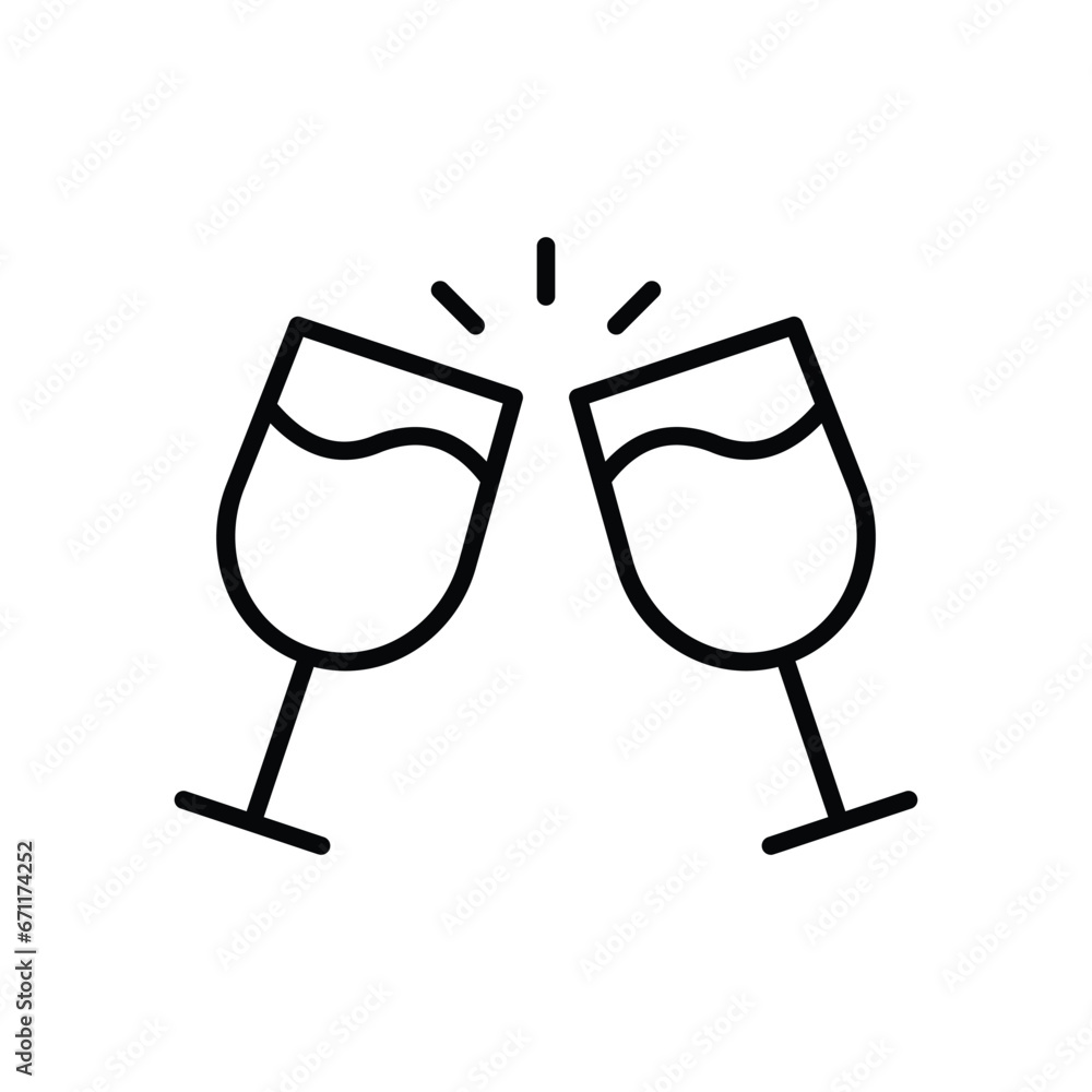 Drinks icon isolate white background vector stock illustration.