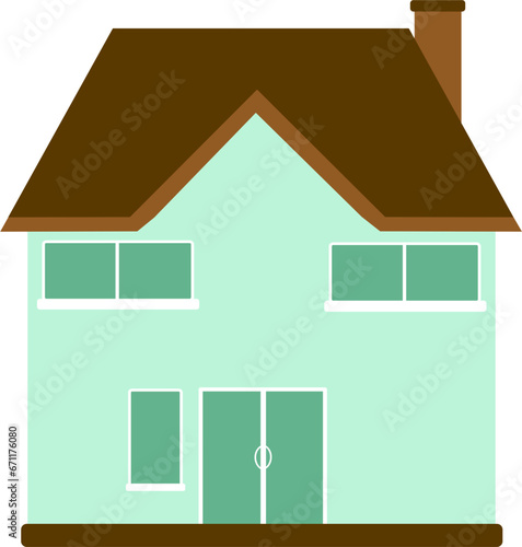 Residential house illustration