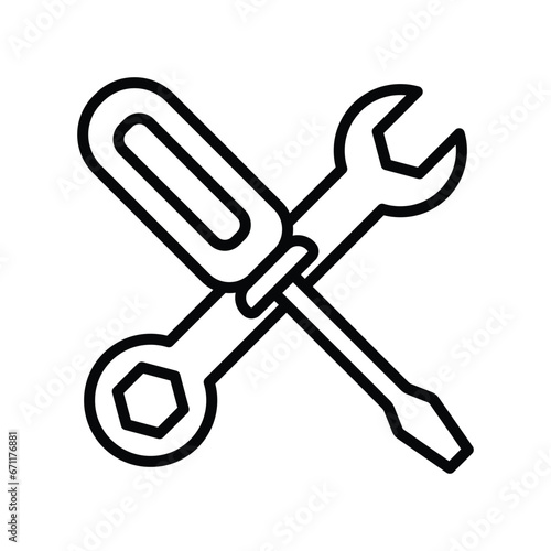 screwdriver icon vector design template simple and modern