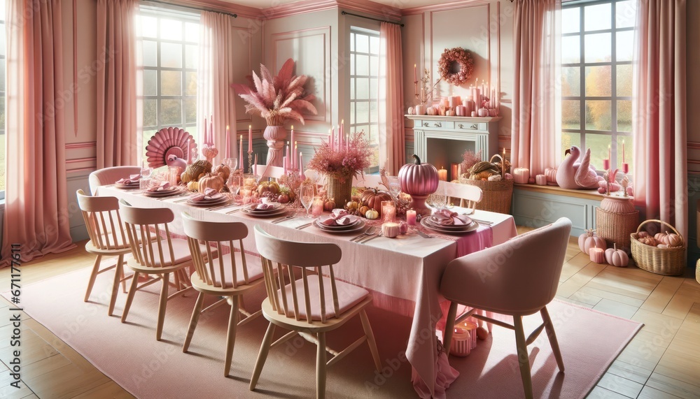 Pink Thanksgiving: Modern Background and Inspiration