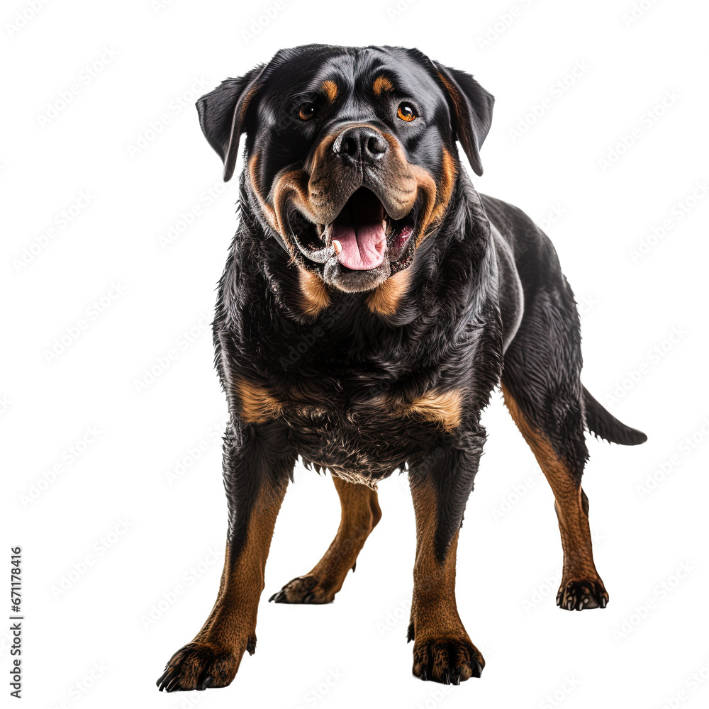 Rottweiler dog isolated from background Rottweiler dog isolated from background