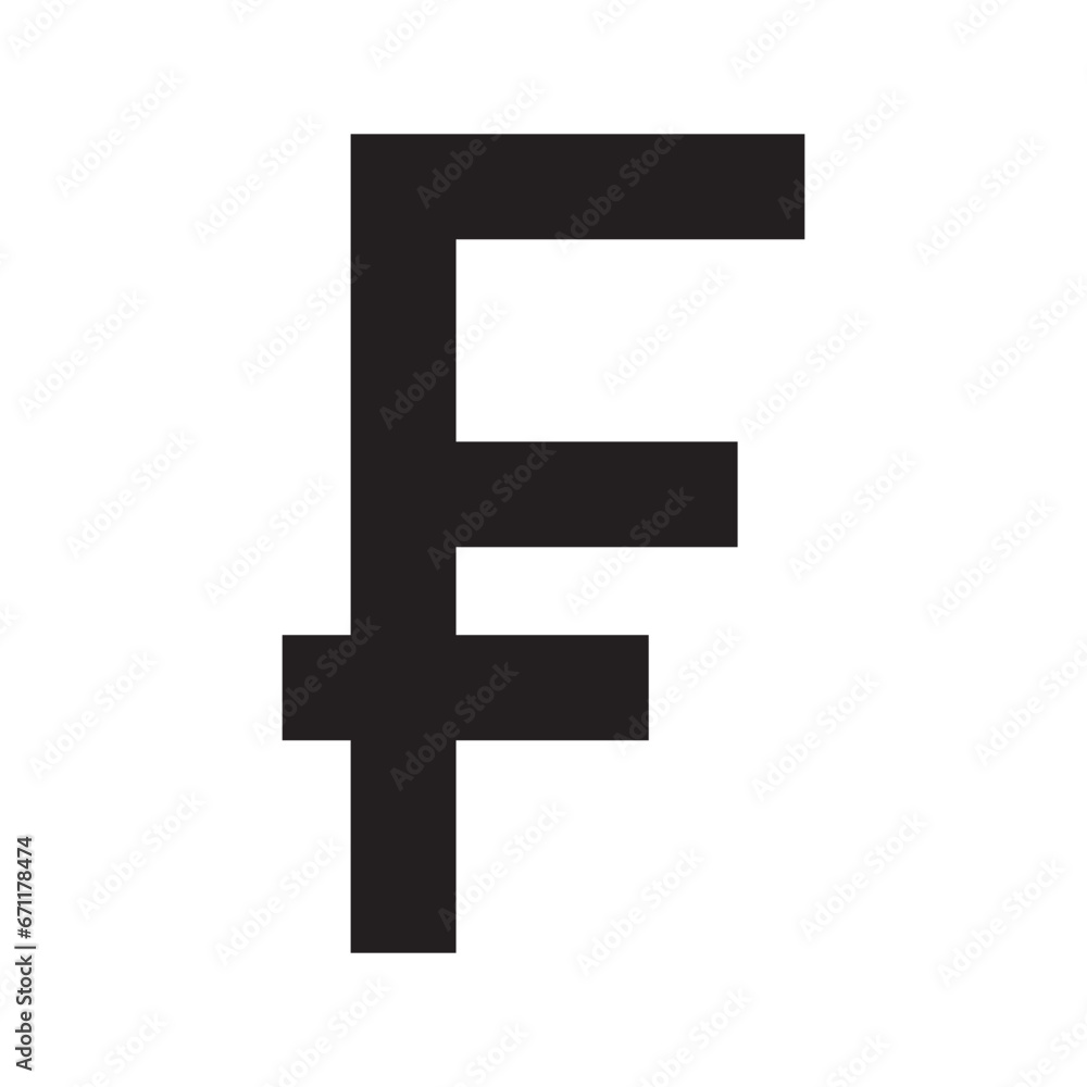 Obraz premium Swiss franc currency icon
