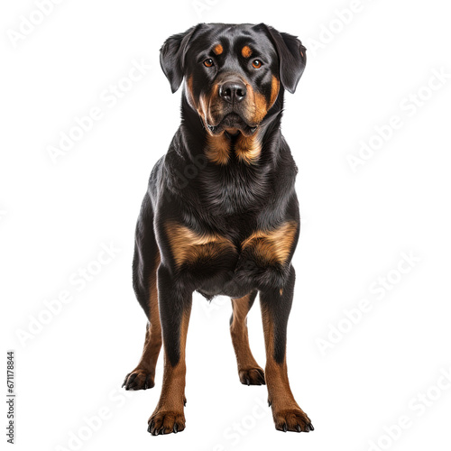 Rottweiler dog isolated from background © W&S Stock