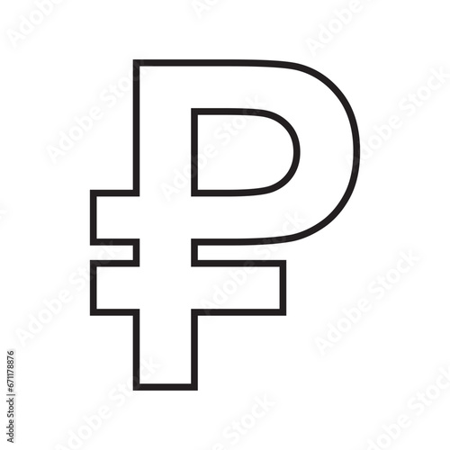 Russian Ruble currency icon