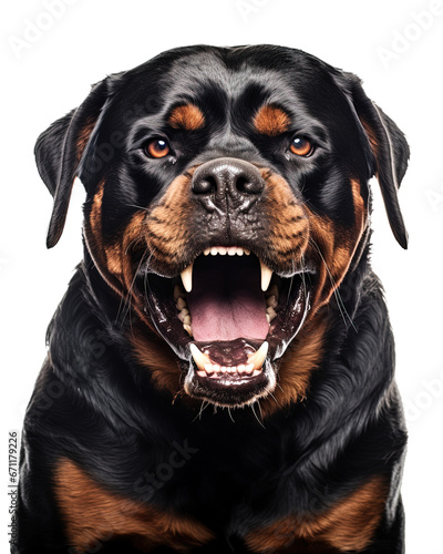 Rottweiler dog isolated from background