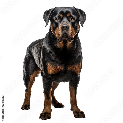 Rottweiler dog isolated from background