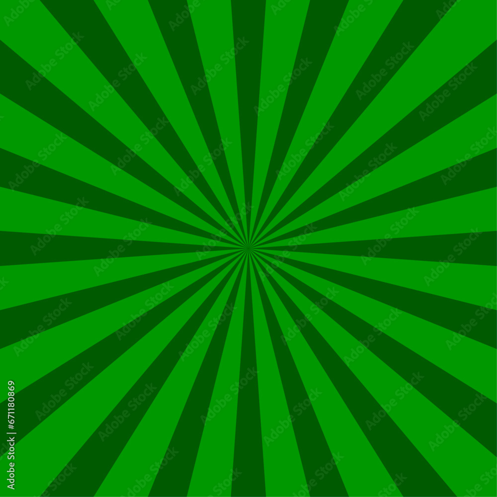 Sun burst green background Geometric abstract design. Risograph effect. Simply ray decoration Vector illustration Sun burst green background Geometric abstract design. Risograph effect. Simply ray decoration Vector illustration