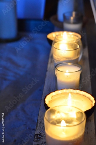 candles burning