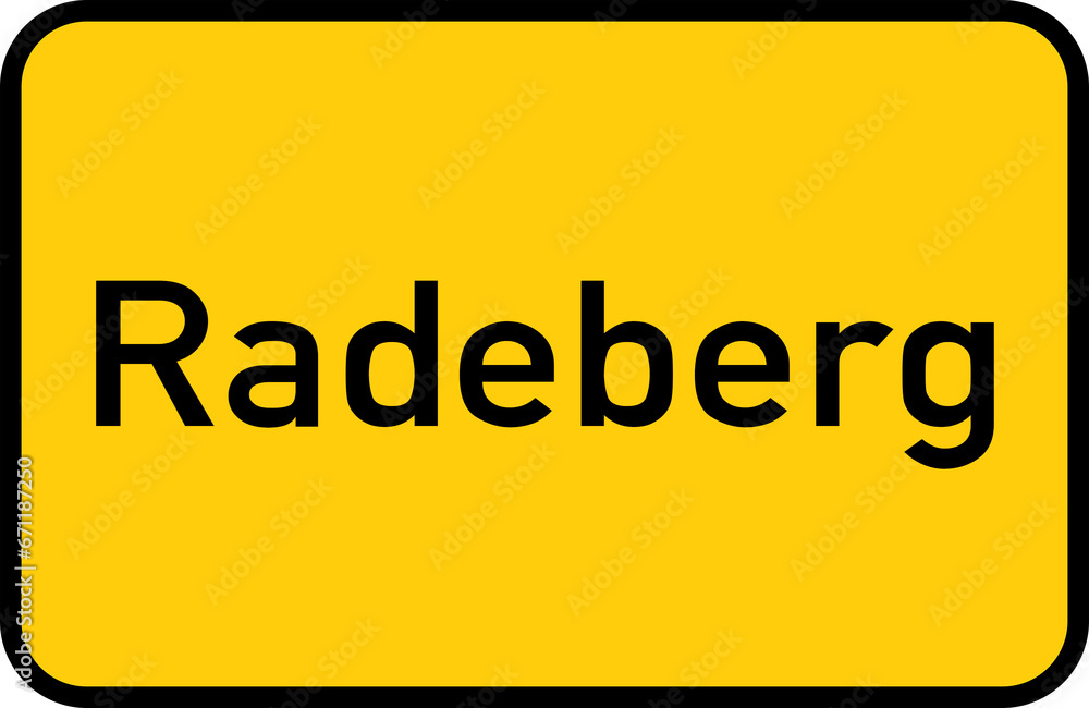 City sign of Radeberg - Ortsschild von Radeberg City sign of Radeberg - Ortsschild von Radeberg