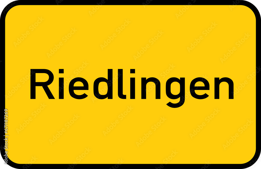 City sign of Riedlingen - Ortsschild von Riedlingen City sign of Riedlingen - Ortsschild von Riedlingen
