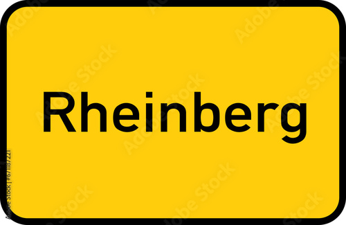 City sign of Rheinberg - Ortsschild von Rheinberg photo