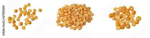 Fotografie macro photo of peas on a white background