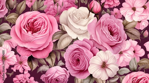 pink roses background