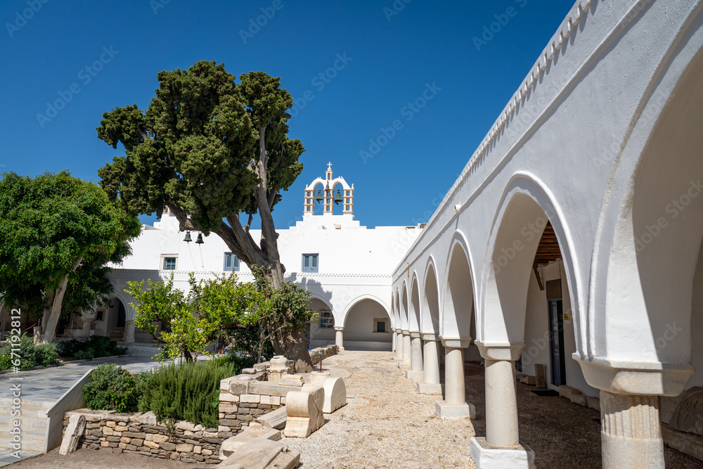 Courtyard of Panagia Ekatontapiliani in Paros