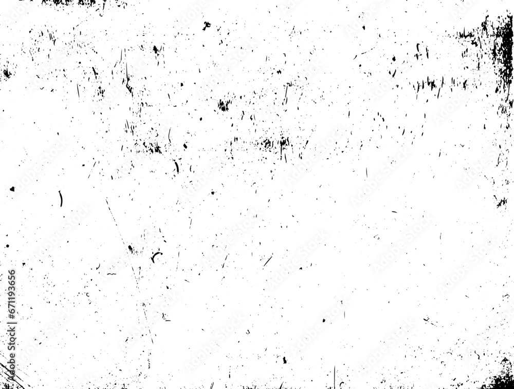 Rustic grunge vector texture with grain and stains. Abstract noise background. Weathered surface. Dirty and damaged. Detailed rough backdrop. Vector graphic illustration with transparent white. EPS10.