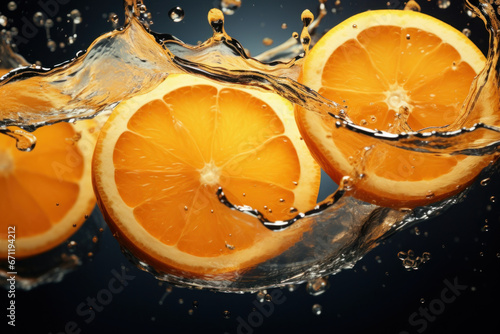 Orange juice that is poured into a Water  Fresh orange juice