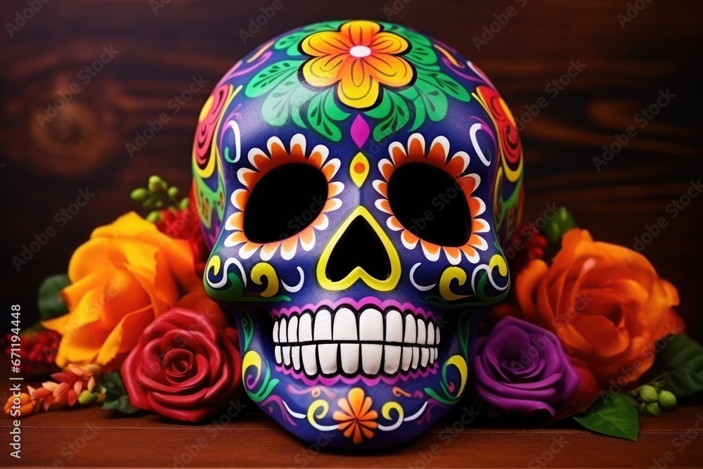 Painted skull for Day of the Dead