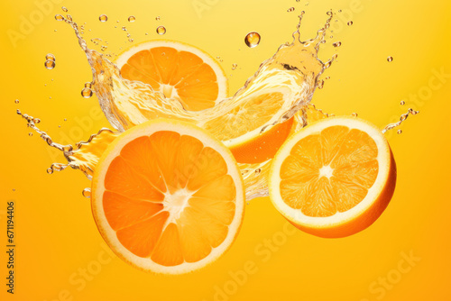 Orange juice that is poured into a Water, Fresh orange juice
