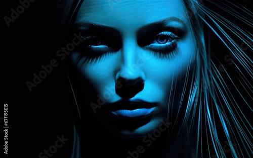 Blue lines forming an image...