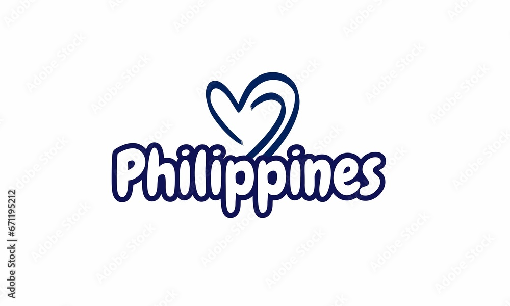 A heart-shaped Philippines design symbolizes love and admiration for the country, creatively showcasing affection for its culture and people.