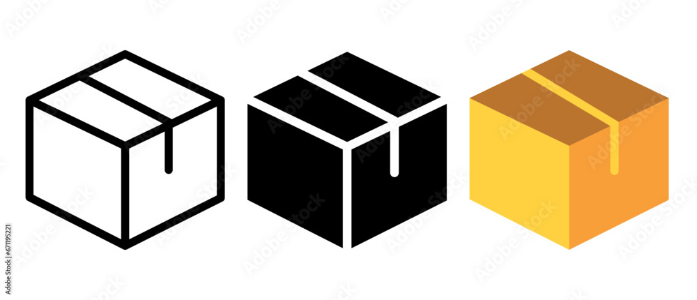 Package icons set vector illustration for web and mobile