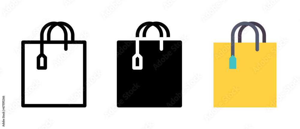 Shopping bag icons set vector illustration for web and mobile Shopping bag icons set vector illustration for web and mobile