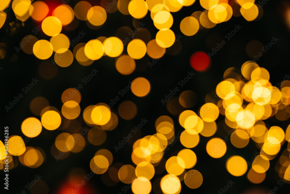 sparkling abstract bokeh background yellow color with glitter circles defocused golden particles on dark background for overlay screen. Abstract Festive vintage lights defocused. sparkling abstract bokeh background yellow color with glitter circles defocused golden particles on dark background for overlay screen. Abstract Festive vintage lights defocused.