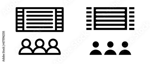 Video ad icons set vector illustration