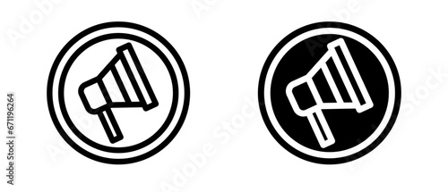 Ad blocker icons set vector illustration