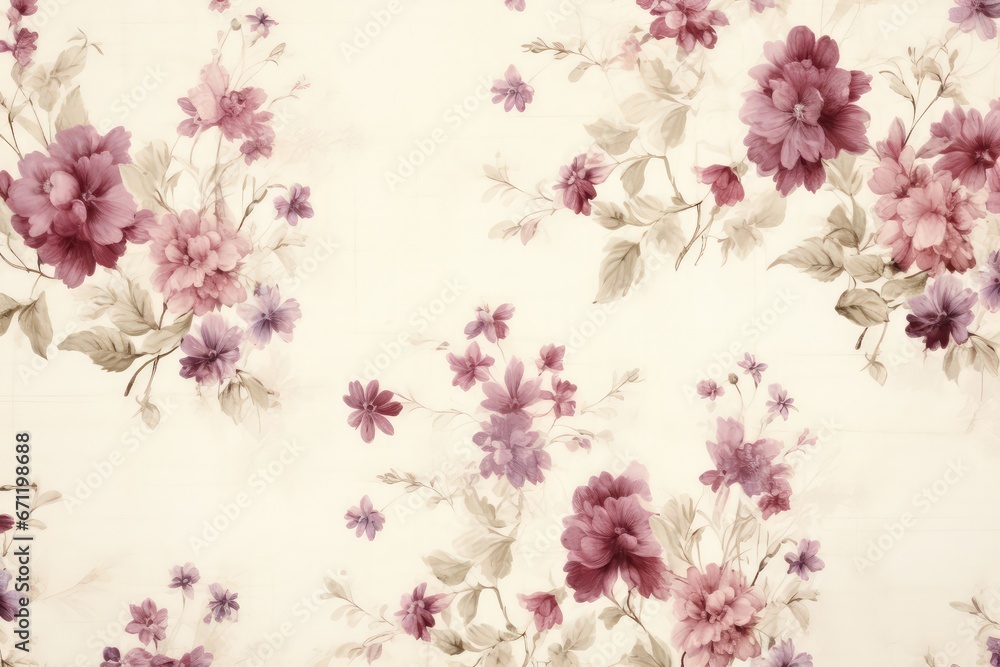 Spring flowers background - generative ai