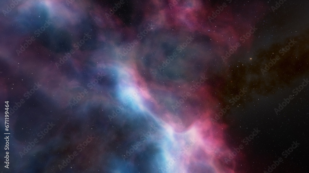 Space nebula, for use with projects on science, research, and education. Illustration
