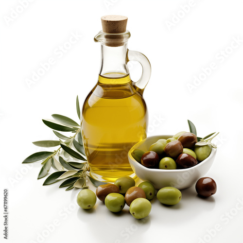  olive oil isolated on white background 