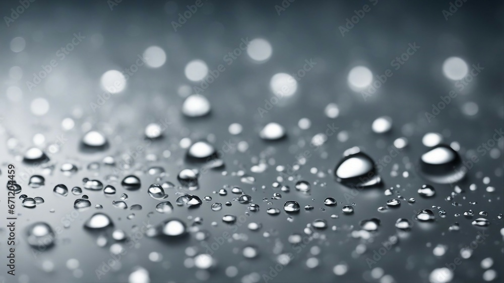 water drops on a metal surface water drops condensed grey background rain droplet