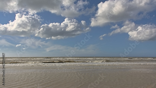 Waves of the northsea on the Belgian coast