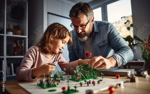A parent helping a child wi...
