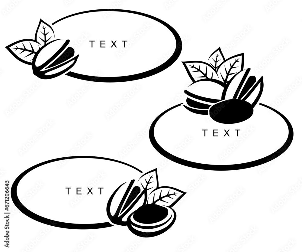 Pistachio nuts set. Collection pistachio nuts icons. Vector Pistachio nuts set. Collection pistachio nuts icons. Vector