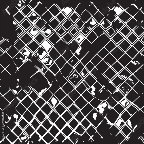 Distressed background in black and white texture with dark spots, scratches and lines. Abstract illustration