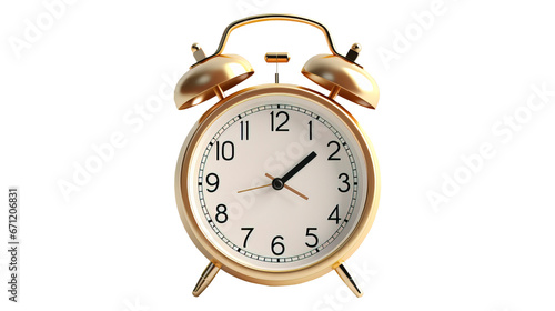 Alarm clock on isolated bac...