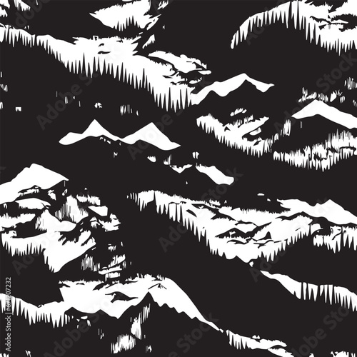 Distressed background in black and white texture with dark spots, scratches and lines. Abstract illustration