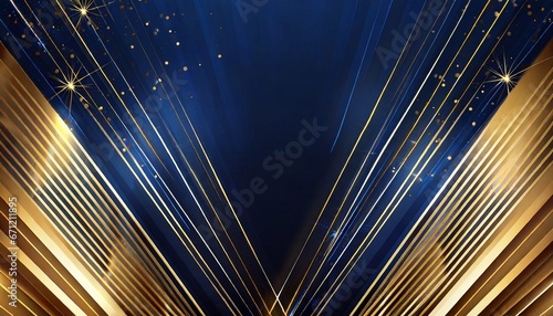 Elegant Dark Blue and Golden Royal Awards Background